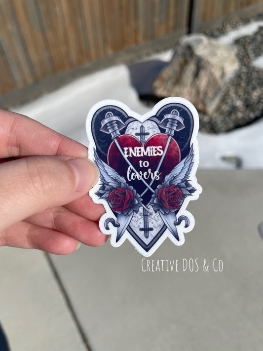 Bookish Sticker- Enemies to Lovers Book Trope