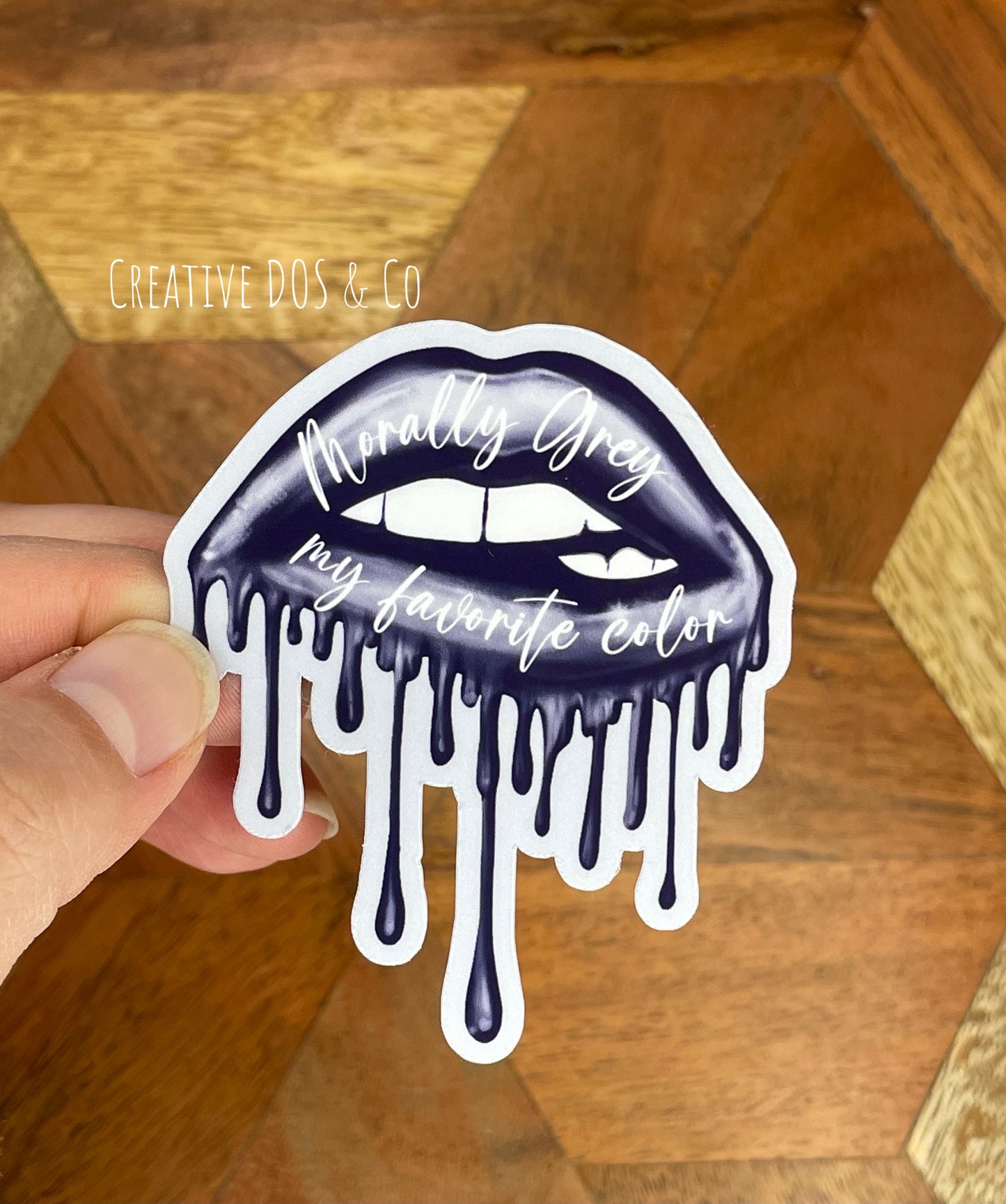 Bookish Sticker- Morally Grey Lips